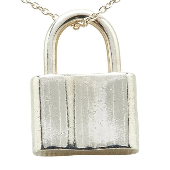 Tiffany & Co. 1837 Lock Padlock Necklace 16" Silver 925 Auth #2143 - Picture 4 of 7